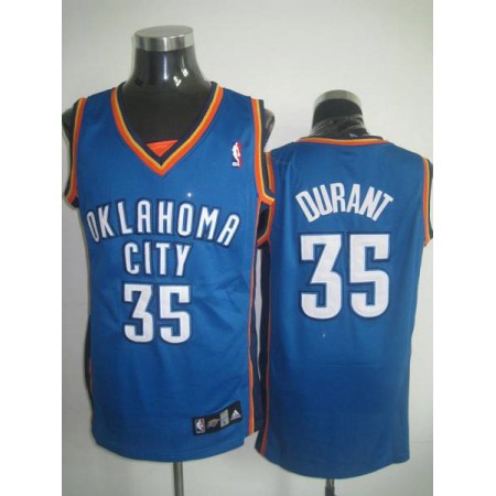 Thunder #35 Kevin Durant Stitched Blue NBA Jersey