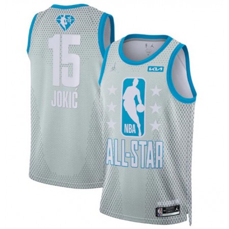 Men's 2022 All-Star #15 Nikola Jokic Gray Stitched Jersey