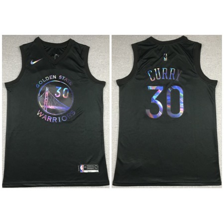 Men's Golden State Warriors #30 Stephen Curry Black Crucial Catch Stitched NBA Jersey