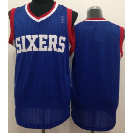 Revolution 30 76ers Blank Blue Stitched NBA Jersey