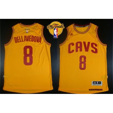 Revolution 30 Cavaliers #8 Matthew Dellavedova Gold The Finals Patch Stitched NBA Jersey