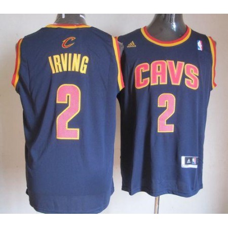 Cavaliers #2 Kyrie Irving Navy Blue Revolution 30 Stitched NBA Jersey