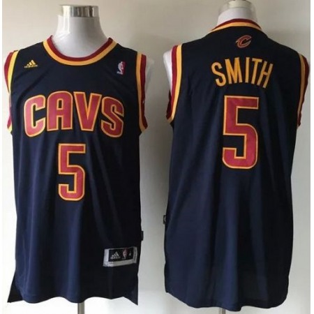 Revolution 30 Cavaliers #5 J.R. Smith Navy CavFanatic Blue Stitched NBA Jersey