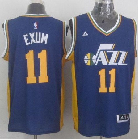 Revolution 30 Jazz #11 Dante Exum Navy Blue Stitched NBA Jersey