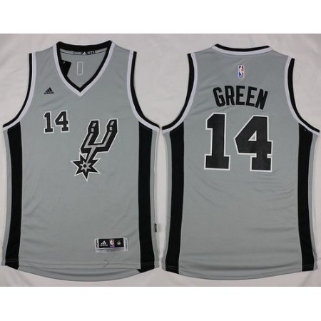 Spurs #14 Danny Green Grey Alternate Stitched NBA Jersey