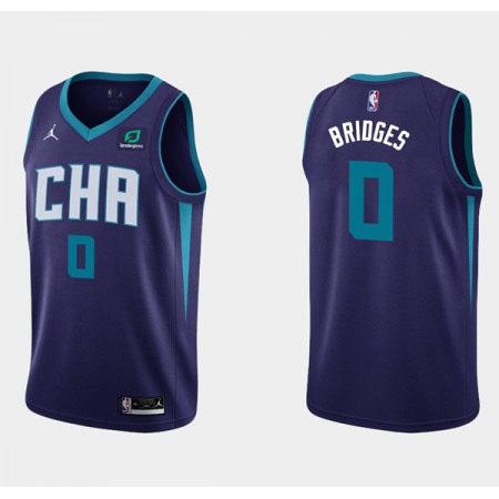 Men's Charlotte Hornets #0 Miles Bridges Purple Stitched Basketball Jersey