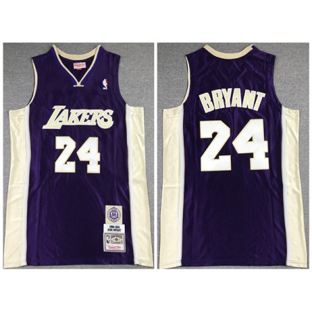 Men's Los Angeles Lakers #24 Kobe Bryant Purple Stitched Jersey