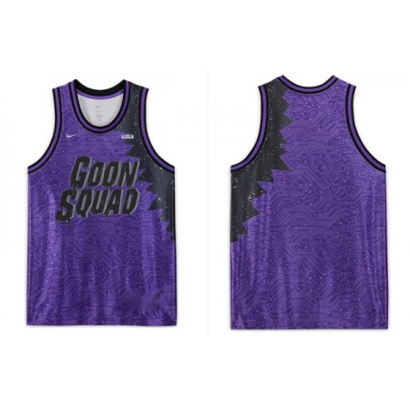 Men's Miami Heat LeBron x Space Jam "Goon Squad" Purple Jersey