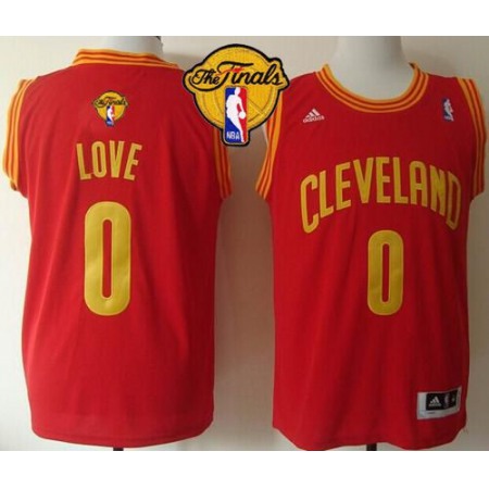 Revolution 30 Cavaliers #0 Kevin Love Red The Finals Patch Stitched NBA Jersey