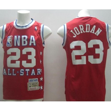 1992 All Star Mitchell And Ness Bulls #23 Michael Jordan Red Stitched NBA Jersey