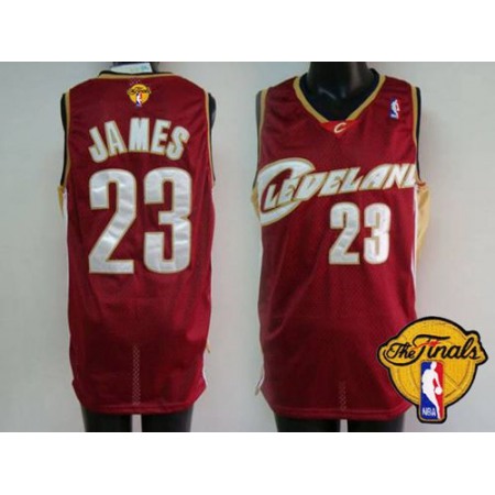 Cavaliers #23 LeBron James Red The Finals Patch Stitched NBA Jersey