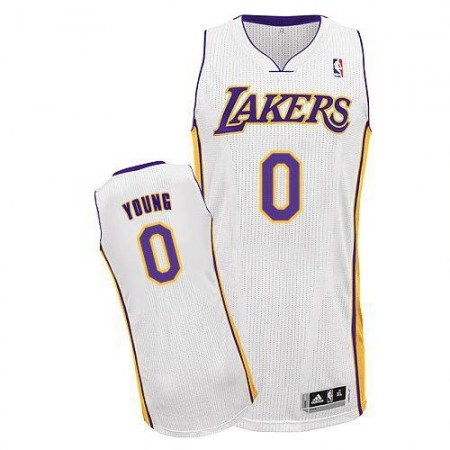 Revolution 30 Lakers #0 Nick Young White Stitched NBA Jersey