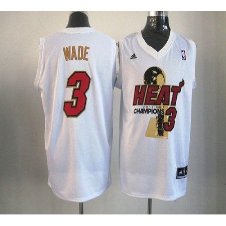 Heat #3 Dwyane Wade White 2012 NBA Champions Stitched NBA Jersey