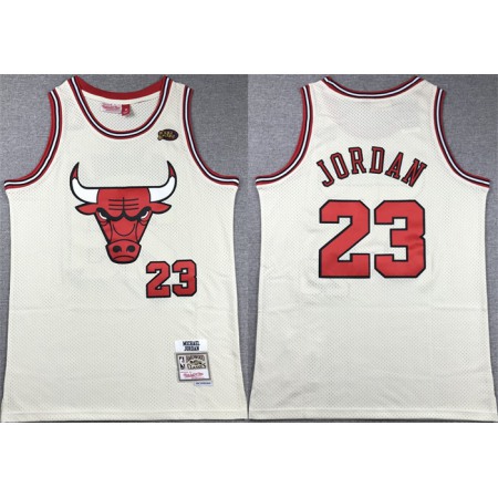 Men's Chicago Bulls #23 Michael Jordan White Stitched Basketball Jersey