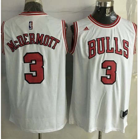 Revolution 30 Bulls #3 Doug McDermott White Stitched NBA Jersey