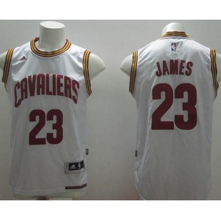 Revolution 30 Cavaliers #23 LeBron James White Home Stitched NBA Jersey