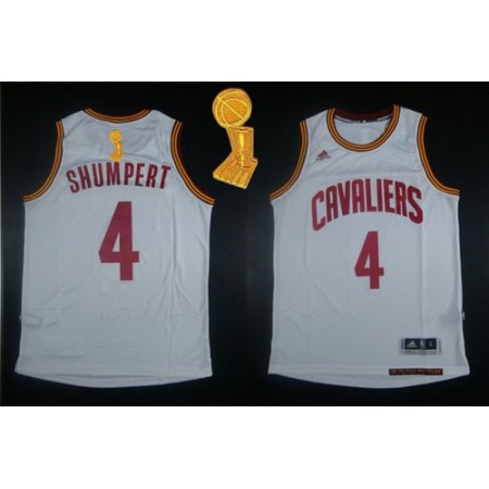 Revolution 30 Cavaliers #4 Iman Shumpert White The Champions Patch Stitched NBA Jersey