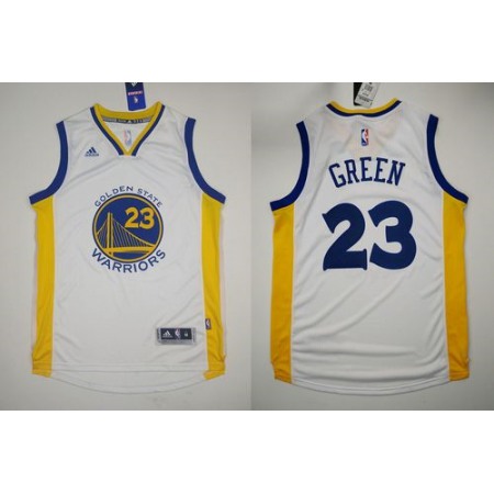 Revolution 30 Warriors #23 Draymond Green White Stitched NBA Jersey