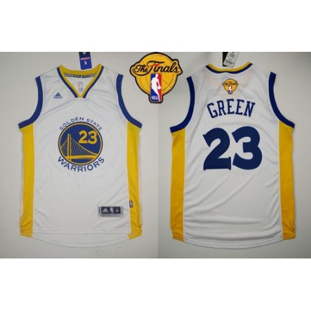 Revolution 30 Warriors #23 Draymond Green White The Finals Patch Stitched NBA Jersey