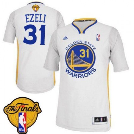 Revolution 30 Warriors #31 Festus Ezeli White Alternate The Finals Patch Stitched NBA Jersey