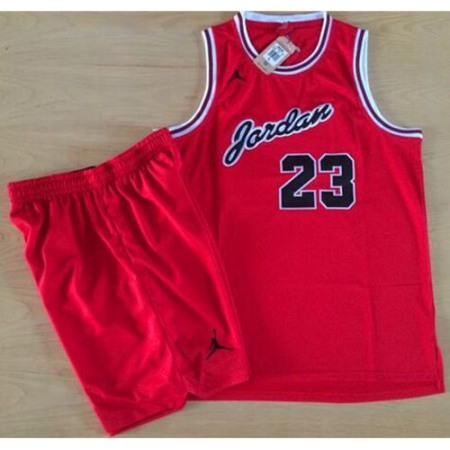 Bulls #23 Michael Jordan Red Anniversary A Set Stitched NBA Jersey