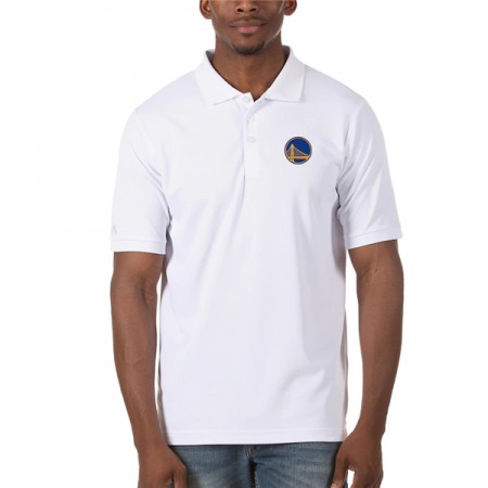 Men's Golden State Warriors Antigua White Legacy Pique Polo