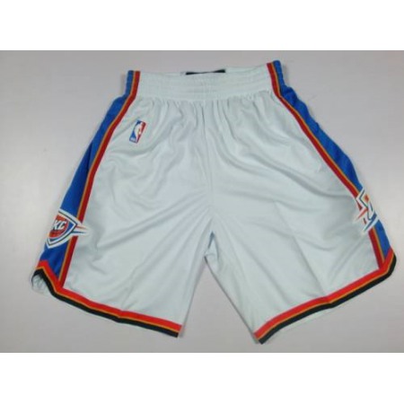 Oklahoma City Thunder White NBA Shorts