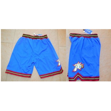 Philadelphia 76ers Blue Throwback NBA Shorts