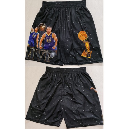 Men's Golden State Warriors Black NBA Finals Shorts(Run Small)