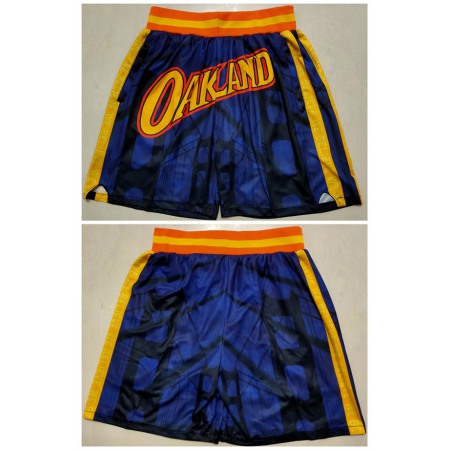 Men's Golden State Warriors Navy Shorts(Run Small)