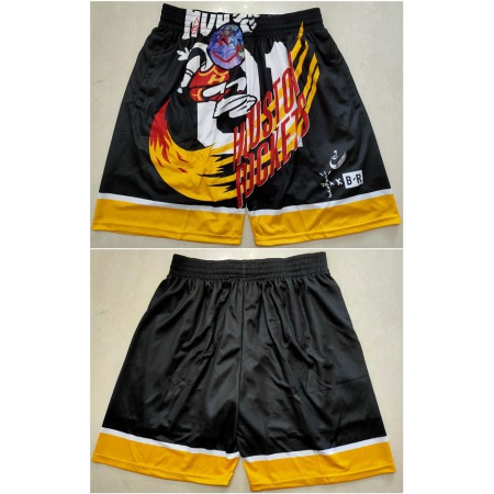 Men's Houston Rockets Black Mitchell&Ness Shorts (Run Small)