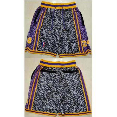 Men's Los Angeles Lakers Black Serpentine Shorts (Run Small)