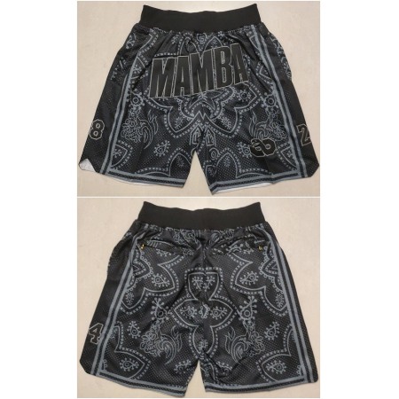 Men's Los Angeles Lakers Black 'Mamba' Shorts (Run Small)