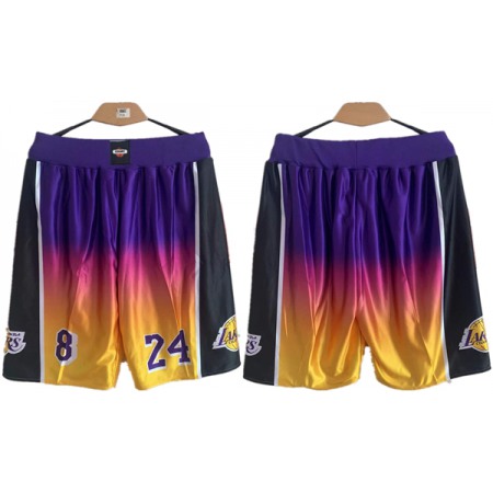 Men's Los Angeles Lakers Purple/Yellow Shorts (Run Small)