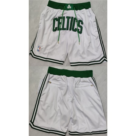 Men's Boston Celtics White Shorts (Run Small)