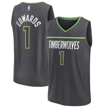 Youth Minnesota Timberwolves #1 Anthony Edwards 2021/22 Statement Edition Swingman Stitched Jersey