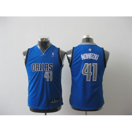 Mavericks #41 Dirk Nowitzki Baby Blue Stitched Youth NBA Jersey