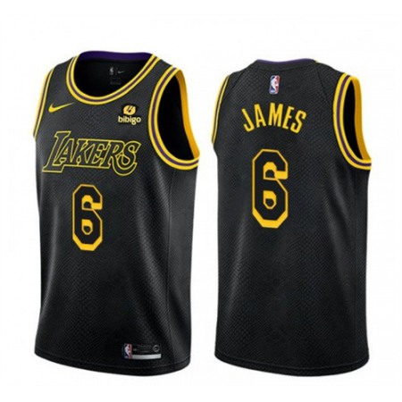 Youth Los Angeles Lakers #6 LeBron James Black Stitched Basketball Jersey