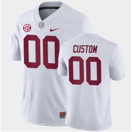 Men's Alabama Crimson Tide Active Player Custom White Stitched Jersey