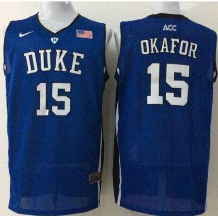 Blue Devils #15 Jahlil Okafor Royal Blue Basketball Stitched NCAA Jersey