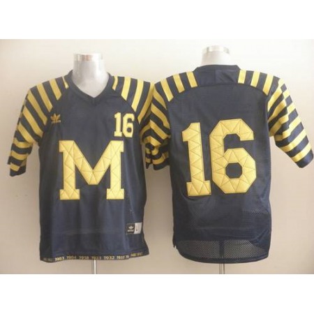 Wolverines #16 Denard Robinson Blue Under The Lights Stitched NCAA Jersey