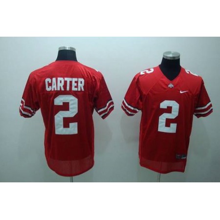 Buckeyes #2 Cris Carter Red Stitched NCAA Jersey