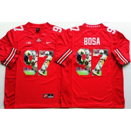 Buckeyes #97 Joey Bosa Red Player Fashion Stitched NCAA Jersey