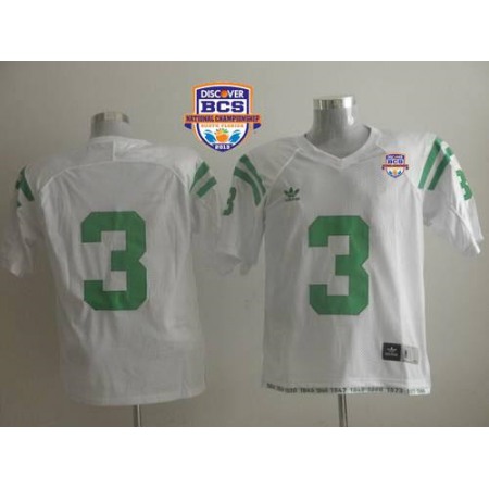 Dame #3 Joe Montana White 2013 BCS National Championship Stitched NCAA Jersey