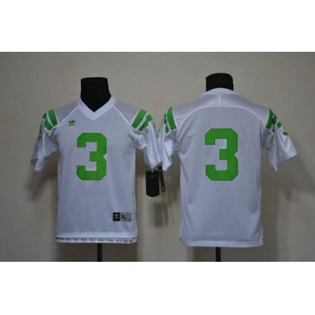 Fighting Irish #3 Joe Montana White Under The Lights Stitched Youth NCAA Jersey