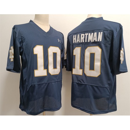 Men's Notre Dame Fighting Irish #10 Sam Hartman Navy Stitched Jersey