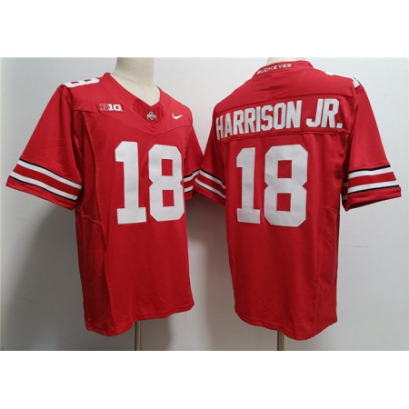 Men's Ohio State Buckeyes #18 Marvin Harrison JR. Red 2023 F.U.S.E. Limited Stitched Jersey