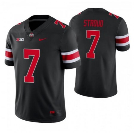 Men's Ohio State Buckeyes #7 C.J. Stroud Black Vapor Limited Stitched Jersey