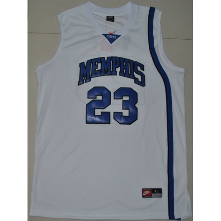 Tigers #23 Derrick Rose White Basketball Stitched NCAA Jersey