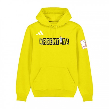 Men's Argentina FIFA World Cup Soccer Yellow Hoodie